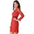 Texco Red Lace Shift Dress for Women