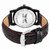 Specter Black Casual Analog Quartz Men's Watch With Round Dial & Leather Strap (KT6)