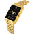crude rg2058 day and date golden watch for men