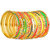 SPERO Trendy Handmade Multicolor Spring Glass Bangles for Women Girls