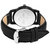 Wake Wood Black Round Dial Synthetic Strap Graphic Analog Casual Watch For