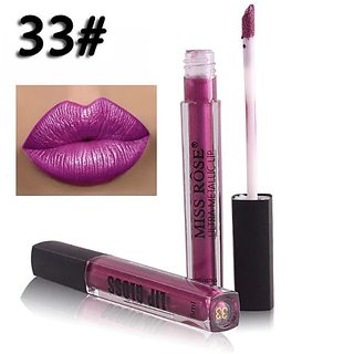 Miss Rose Matte Liquid Lipstick Metallic look  Color Waterproof Long Lasting Hot Sexy Color Lip Gloss