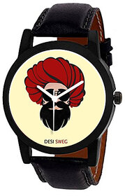 Dial-34 Graphics Fashion Mens Analog Watch by Wake Wood