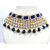 Blue And White Stone Drop Weeding  Necklace Set