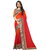 Florence Red Georgette Embroidered Saree with Blouse