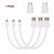 Short USB to Micro USB Cables High Speed USB 2.0 Sync and Charging Cables, 20cm/8 Inch (3pack-White)