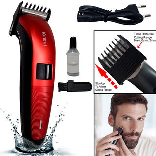 Buy Men's Rechargeable Waterproof Professional Bread Mustache Hair Clipper  Ultra Trim Hair Trimmer Shaver Electric Razor Online - Get 62% Off