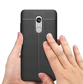 TPU Flexible Auto Focus Shock Proof Back Cover For Redmi Note 4 (Black)