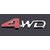 DELHITRADERSS 4WD Metal Emblem RED Car SUV Decal Sticker 3D Logo