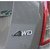 DELHITRADERSS 4WD Metal Emblem RED Car SUV Decal Sticker 3D Logo
