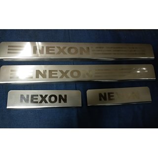 Premium Quality Door Sill Scuff Plates Stainless Steel for TATA NEXON