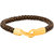 Dare by Voylla Brown Braid Leather Bracelet