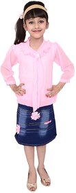 Meia for girls Pink Top  Bottom Dress
