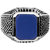 Dare by Voylla Blue Stone Oxidized Milestone Statement Ring