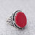 Dare by Voylla Milestone Red Stone Ring