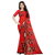 Pari Designerr Red Embroidered Georgette Saree With Blouse(SunFlowerRed)