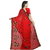 Pari Designerr Red Embroidered Georgette Saree With Blouse(SunFlowerRed)