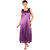 Senslife Women Purple Satin Nightwear 2pc Set (1 Nighty, 1 Robe)