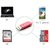 Oxza USB 2.0 + Micro USB OTG SD T-Flash Adapter for Cell Phone PC Card Reader  (Red)