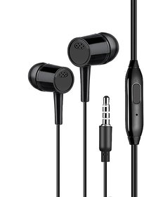 Black Earphone with mic compitable for all mobiles
