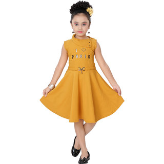 Buy Arshia Fashions Girls Party Wear Midi Dress Yellow Online 699 From Shopclues
