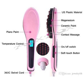 Buy HTC Fast Hair Straightener Brush Digital Lcd Screen Online 440 from ShopClues