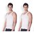 (PACK OF 2) Different One Men's Classic Cotton White RN Vest