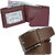 Sunshopping Men's Brown leatherite needle pin point buckle belt with Brown leatherite bi-fold wallet (combo)