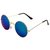 Meia Round Blue Mirrored Sunglasses 