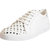 Fausto Women's White Dotted Sneakers Casual Shoes