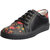 Fausto Women's Black Flower Printed Sneakers Casual Shoes