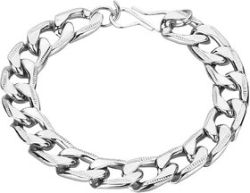 Mens Silver Bracelet heavy Design 9 Inch Big Size Valentines Day Special Gift For Men  Boy