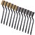 DIY Crafts Scratch Brush Curved Handle Masonry Brush Wire Bristle(Stainless Steel + Brass)(20 Pcs)