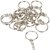 DIY Crafts Split Key Rings with Chain Bulk with Swivel Trigger Snap Hooks(Pack of 100 Pcs)