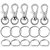 DIY Crafts Key Chain Hooks with Key Rings and D Rings Bulk for Lanyard Supplies(Pack of 150Pcs)