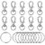 DIY Crafts Metal Lobster Clasps Keychain Rings with Key Rings(Pack of 120 pc)