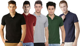 Concepts Multi Slim Fit Polo T Shirt Pack of 5