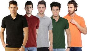 Concepts Multi Slim Fit Polo T Shirt Pack of 5