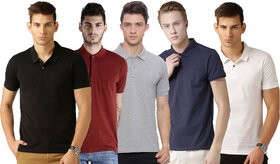Concepts Multi Slim Fit Polo T Shirt Pack of 5