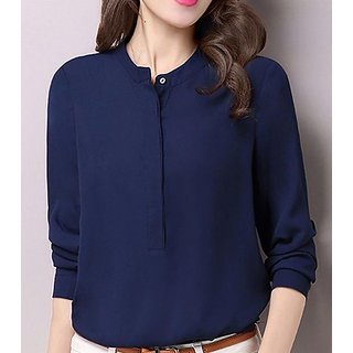 blue formal top