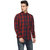 Campus Sutra Men's Red Checks Casual Shirts