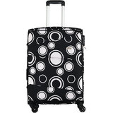 Timus Indigo Spinner Black Expandable Check in Luggage 25 inch