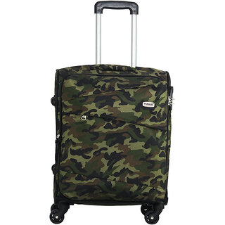Timus Indigo Spinner Military Green 55 CM 4 Wheel Strolley Suitcase For Travel Cabin Luggage - 20 inch