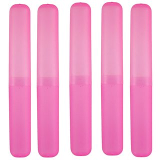 Kudos 5pcs Translucent Colorful Plastic Toothbrush Tube Cover Cases, toothbrush holder (5pieces,Multicolor)