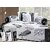 SHAKRIN Polycotton Diwan Set of 8 Pieces (1 Single Bedsheet with 2 Bolsters and 5 Cushion Covers)