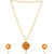 Voylla Orange Floral Print Pacchi Floret Necklace Set