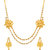 Voylla Striking Yellow Gold Plated Edgy Necklace Set