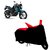 ABP Premium Red with Black-Matty Bike Body Cover For Yamaha  FZ-S