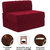 Style Homez Foldable Sofa Cum Bed, 4' x 6' Feet Imported Velvet Fabric with Premium Foam Fillers, Maroon Color