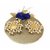 Loops n Knots Golden  Blue Wedding Ring Platter/Tray/Engagement Ring Platter/Holder/Box with 2 Ring Holder